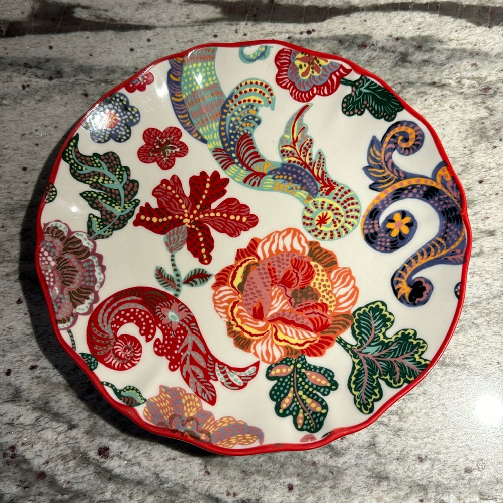 Anthropologie Nathalie Lete Paisley 8” Plate - Picture 2 of 5